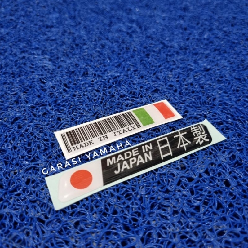 Sticker made in japan made in italy resin timbul stiker made in italy made japan emblem made in japa