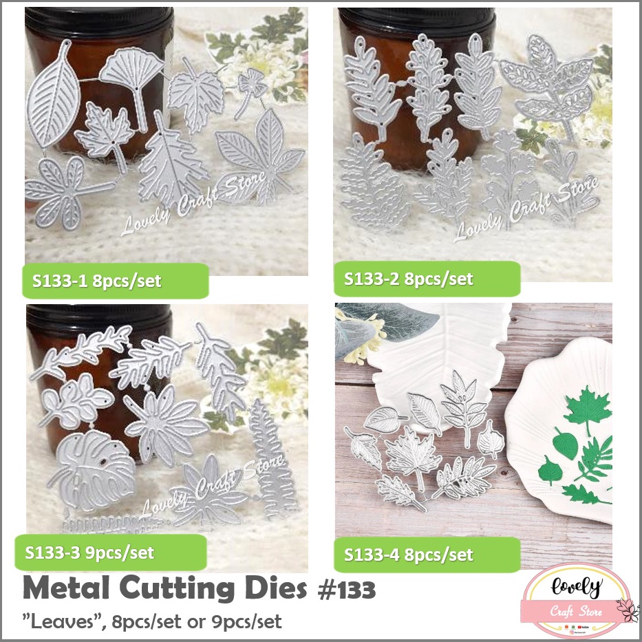 

KODE X22K Metal Cutting Dies 133 Cetakan Stensil Stencil Mold Metal bentuk daun leaf untuk bahan mahar scrapbook cards journal 133