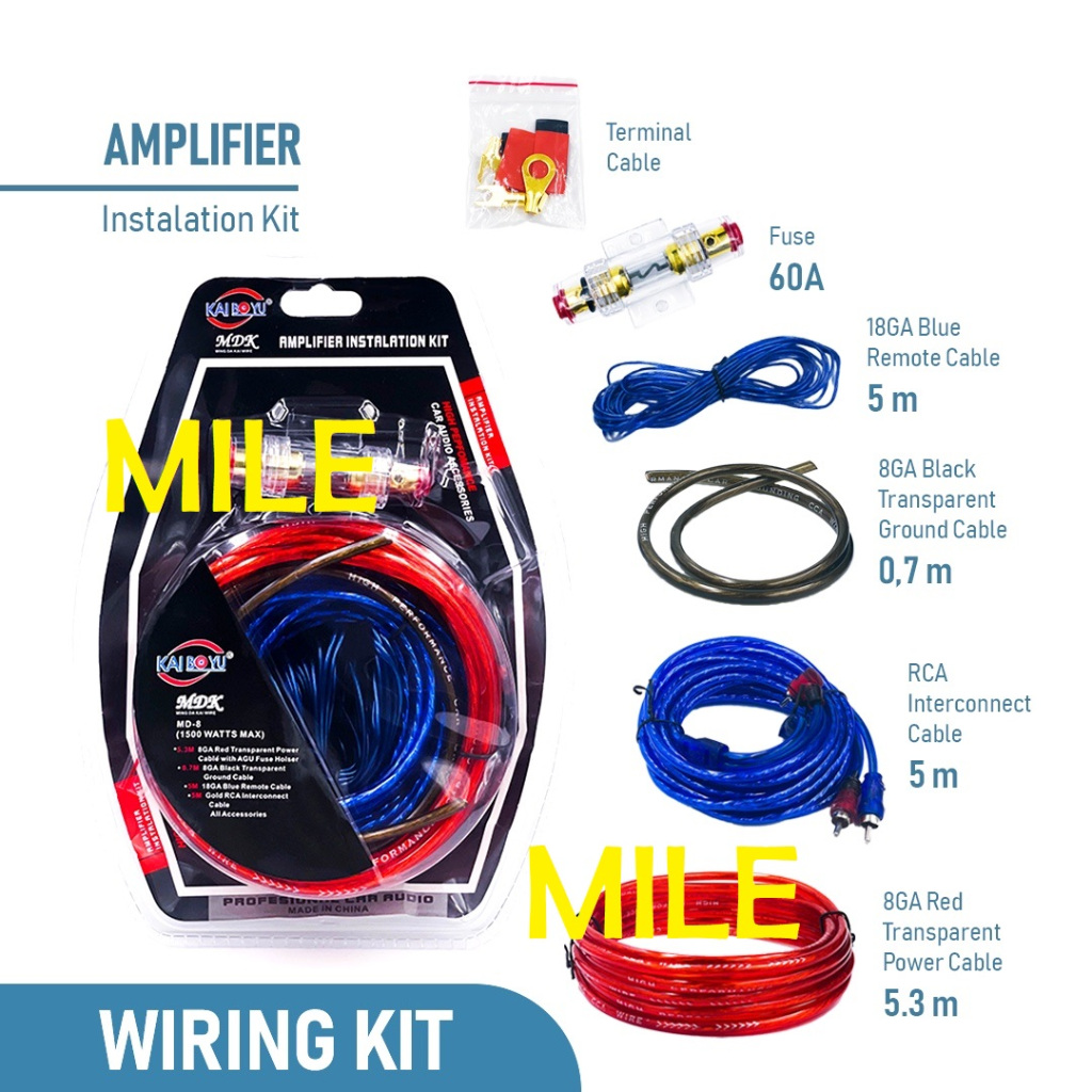 KABEL SET WIRING KIT AMPLIFIER MD-8