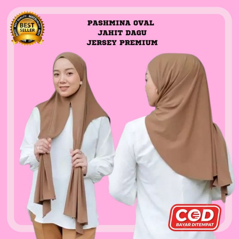 Pashmina oval Jilbab instan Jersey premium Kerudung dewasa Hijab instan dewasa