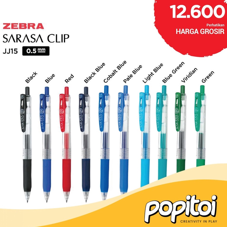 

Promo banting ZEBRA SA CLIP JJ15 Gel Pen 5 mm Pulpen 5mm 5