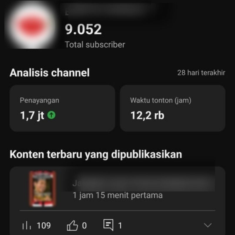 AKUN YOUTUBE 9.000 Subscribe (Berita) Akun Tahun 2022