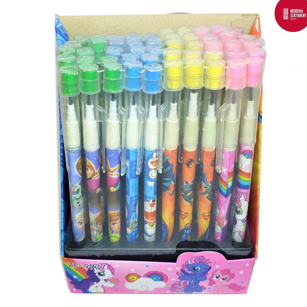 

KODE B47K ISI 5PensilPencil Bensia LantuCabutSusun Model Frozen Doraemon Batman Little Pony LT168