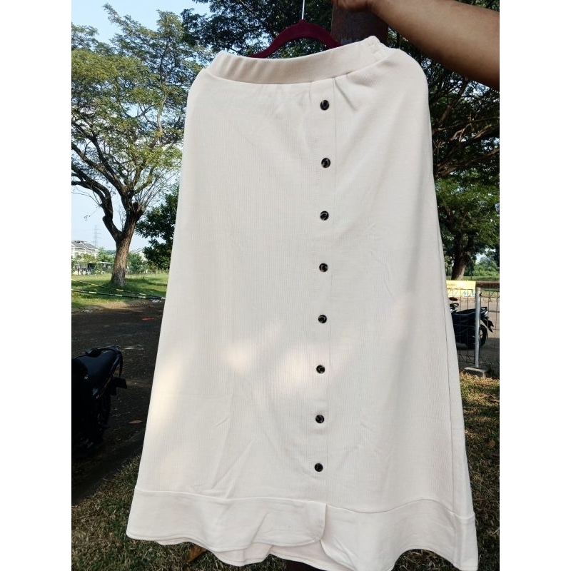 Rok kancing depan /Rok panjang/rok bangkok