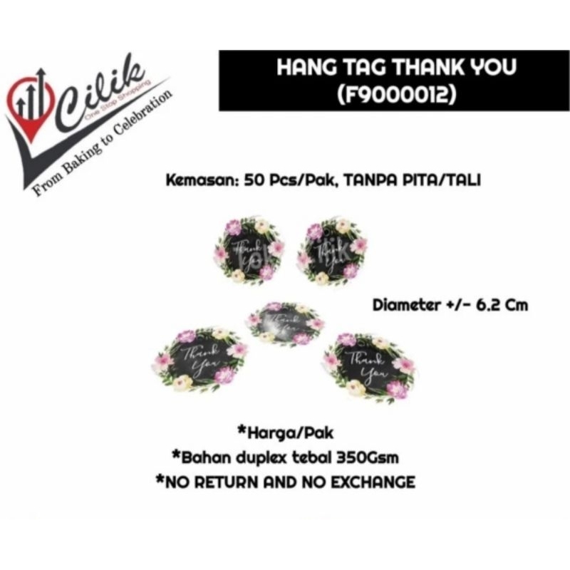 

hangtag thank you round label kartu ucapan parsel hampers kado gift