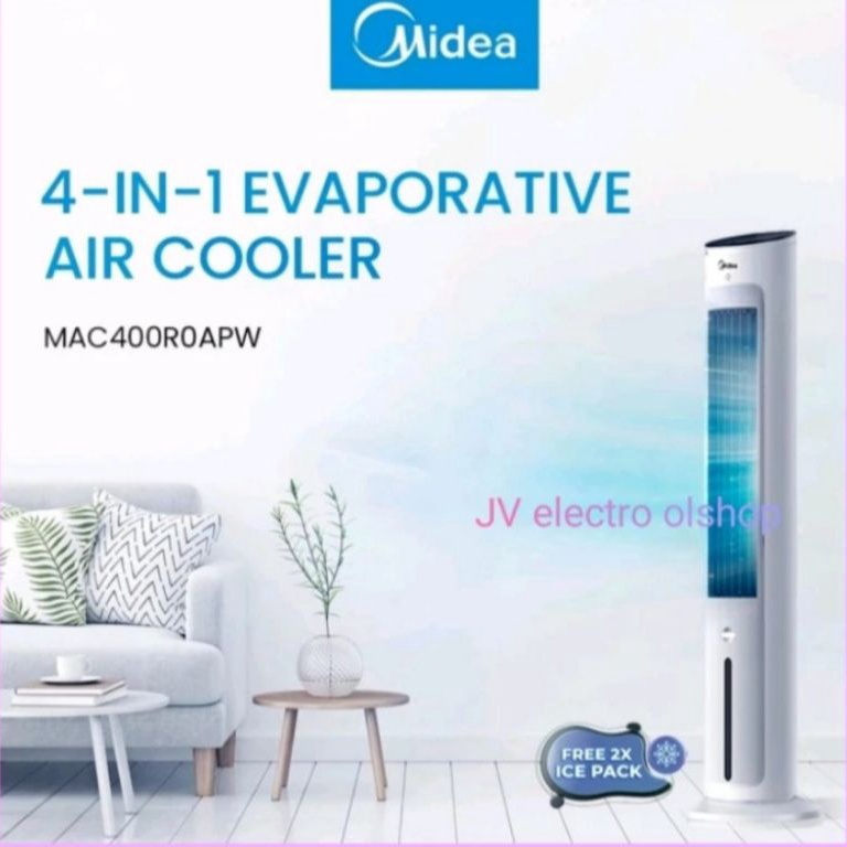 KODE F76F Midea Air Cooler Tower Fan 4in1 MAC4RAPW 4L  Tower Fan Midea Mac4 Air Cooler  Ionizer