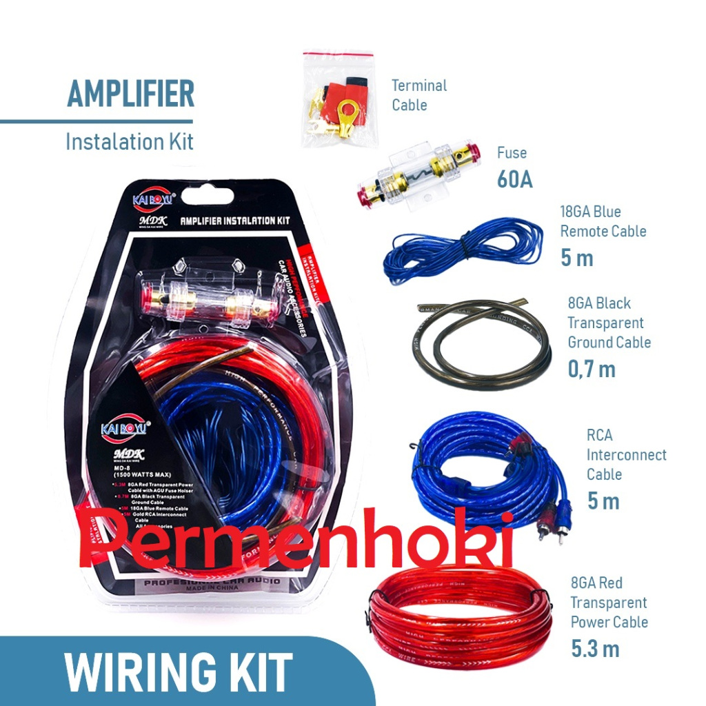 KABEL SET WIRING KIT AMPLIFIER MD-8