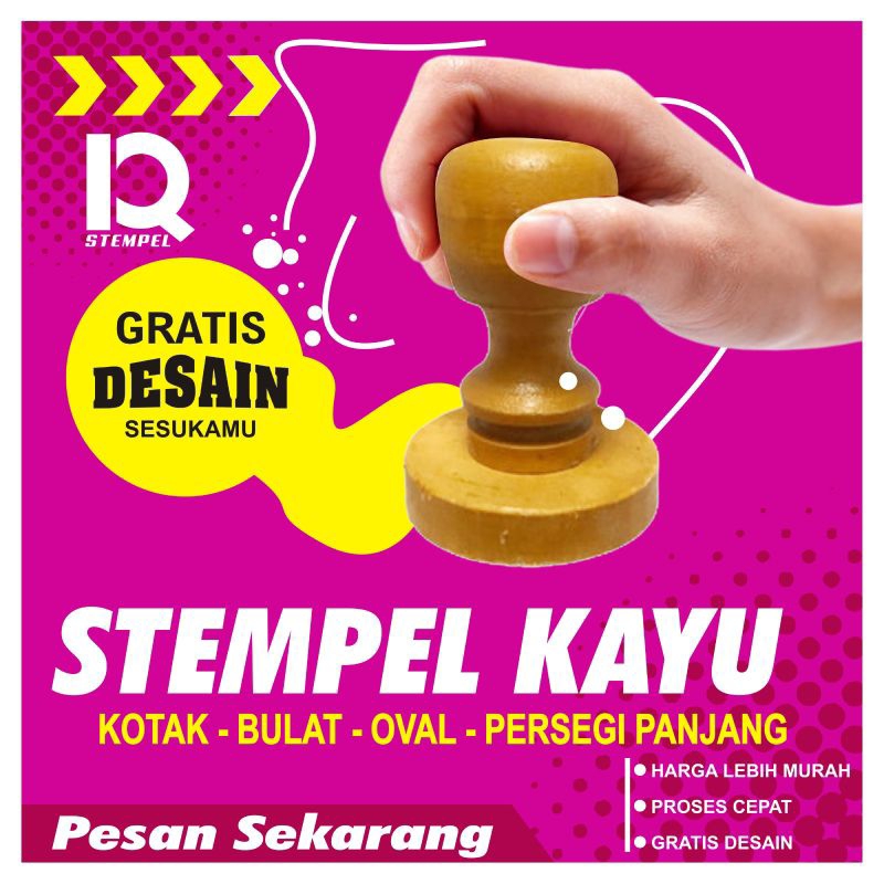 

STEMPEL KAYU CUSTOM nota-tanda pengenal-dll