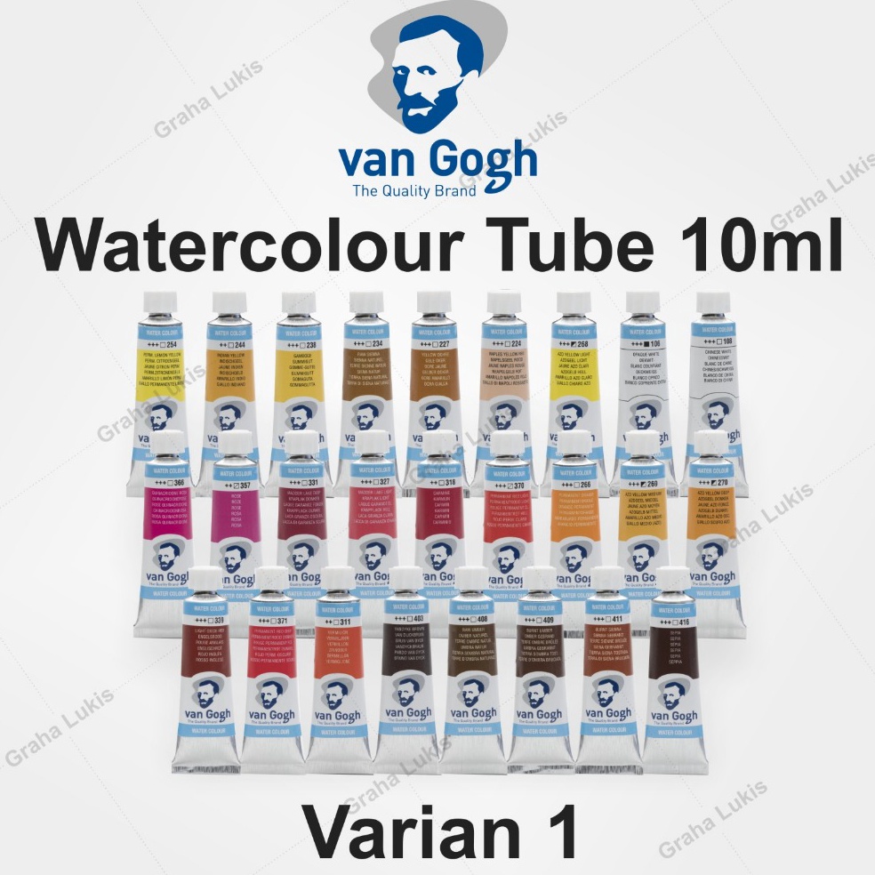 

KODE D55D Van Gogh Watercolour TUBE 1ml Varian 1 WHITE YELLOW ORANGE RED BROWN