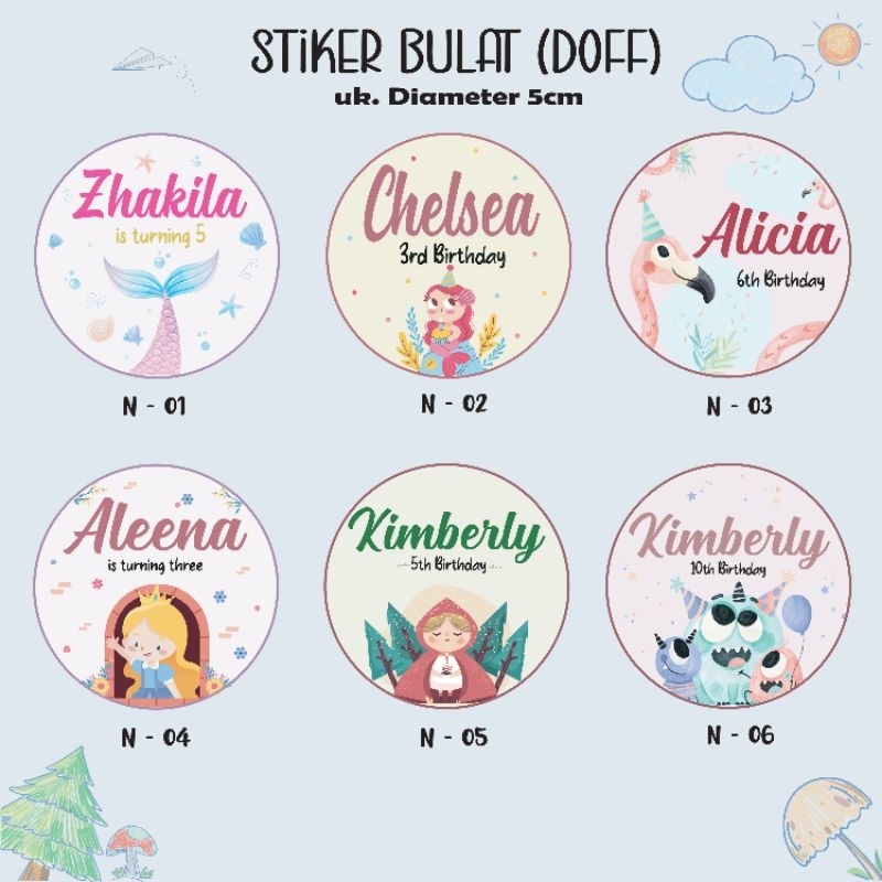 

STIKER BULAT DIAMETER 5cm BAHAN DOFF