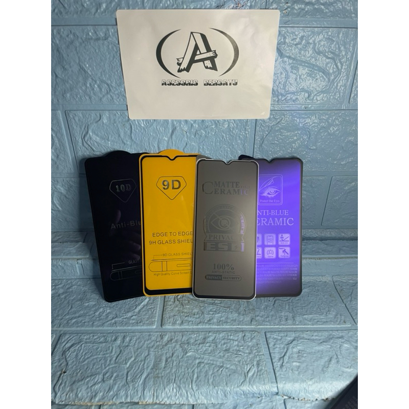 Temper Glass Privacy Spy Realme 5/5i/5S/5 Pro Anti Gores Anti Pecah Full layar