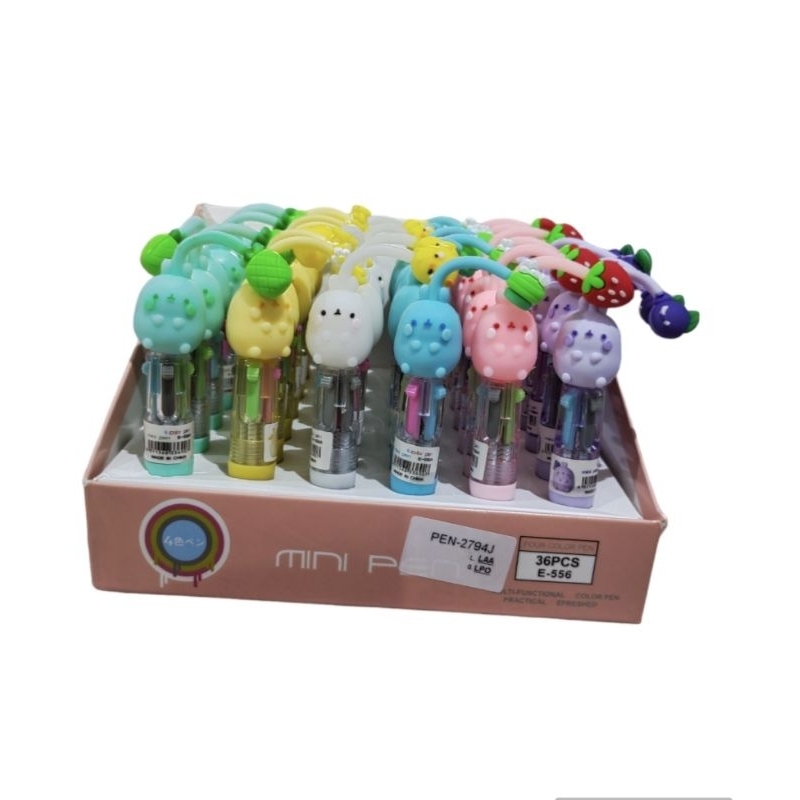 

Pulpen 4 warna berkarakter boneka lucu / pena 4 warna berkarakter boneka imut