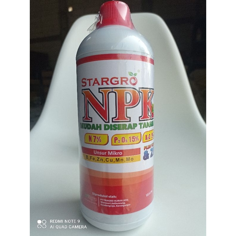 pupuk NPK cair 1 liter plus perekat dan ZPT