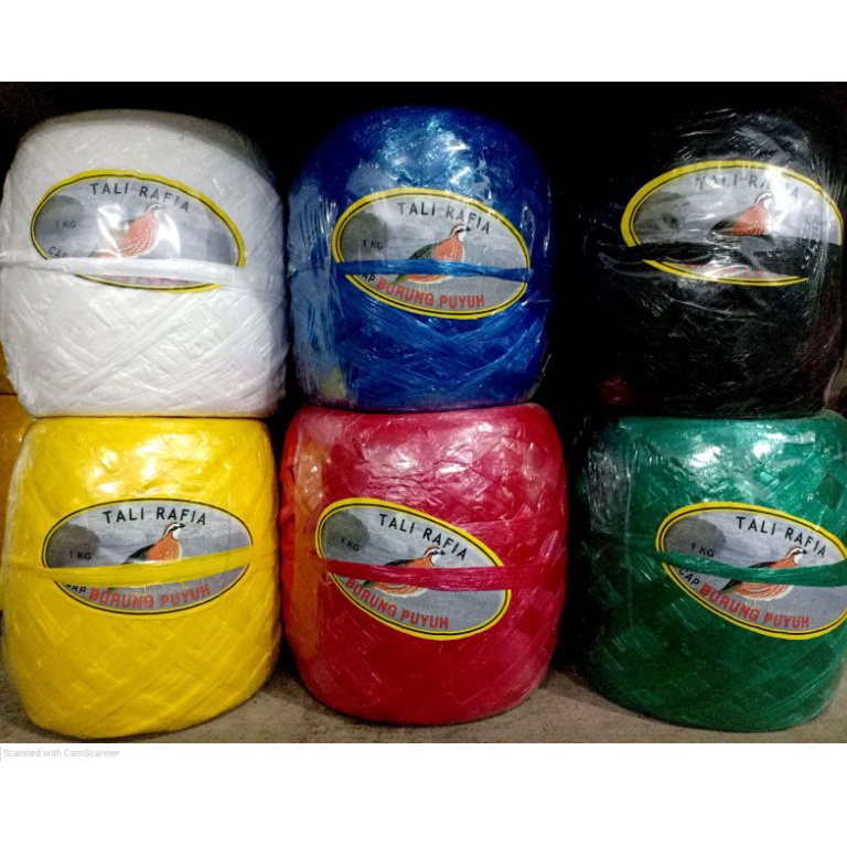 

KODE J43R Tali Rafia Cap Puyuh 1 Kg Warna Warni Merah Biru Hijau Hitam Putih Kuning 1 gram
