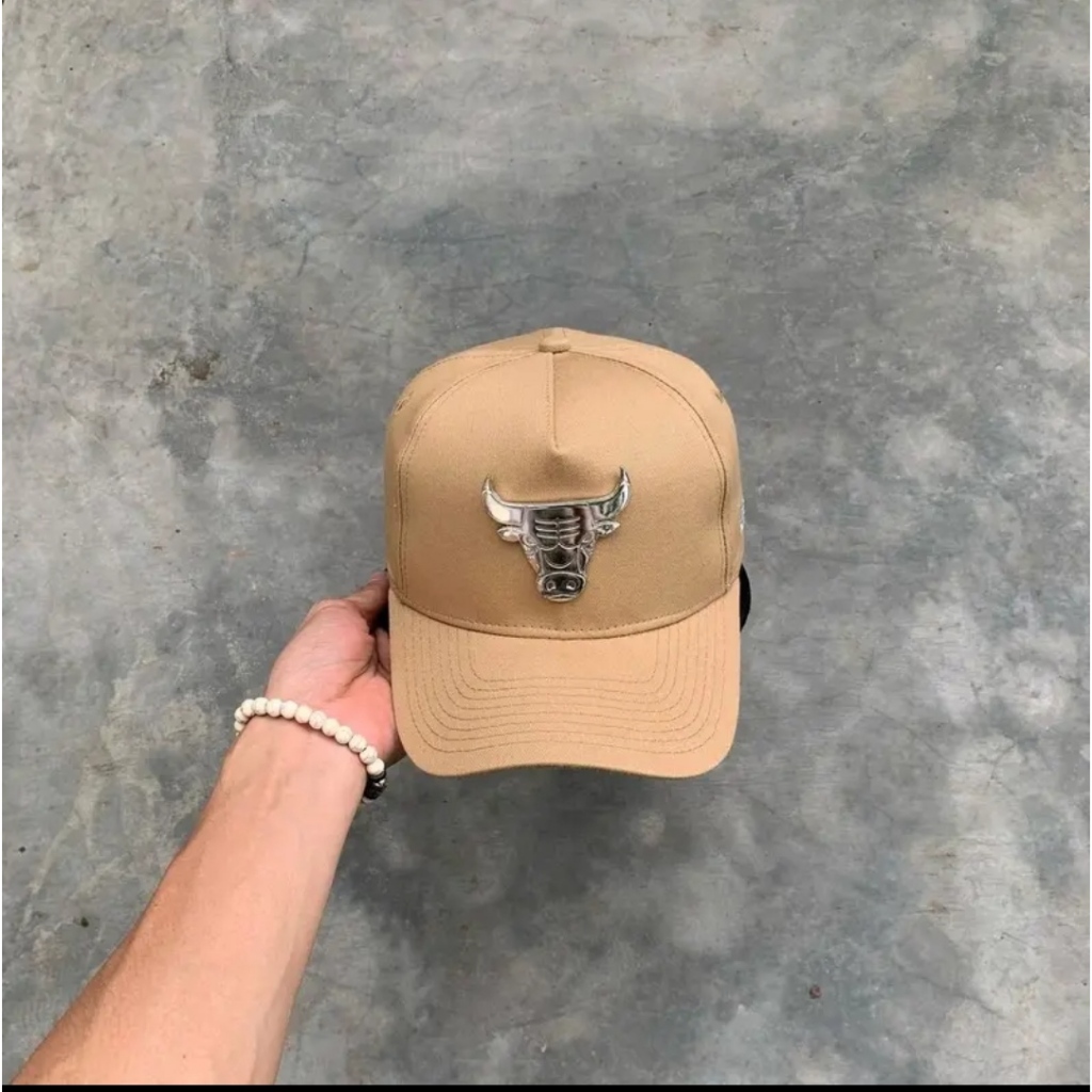 topi logo banteng besi chrome kualitas premium unisex