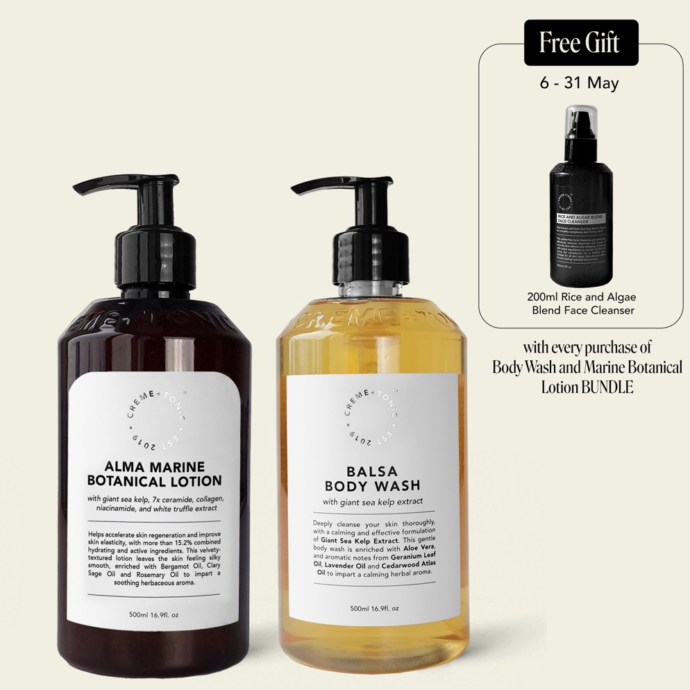 BUNDLE Creme and Tonic Body Wash  Marine Botanical Lotion KODE Z6Y2