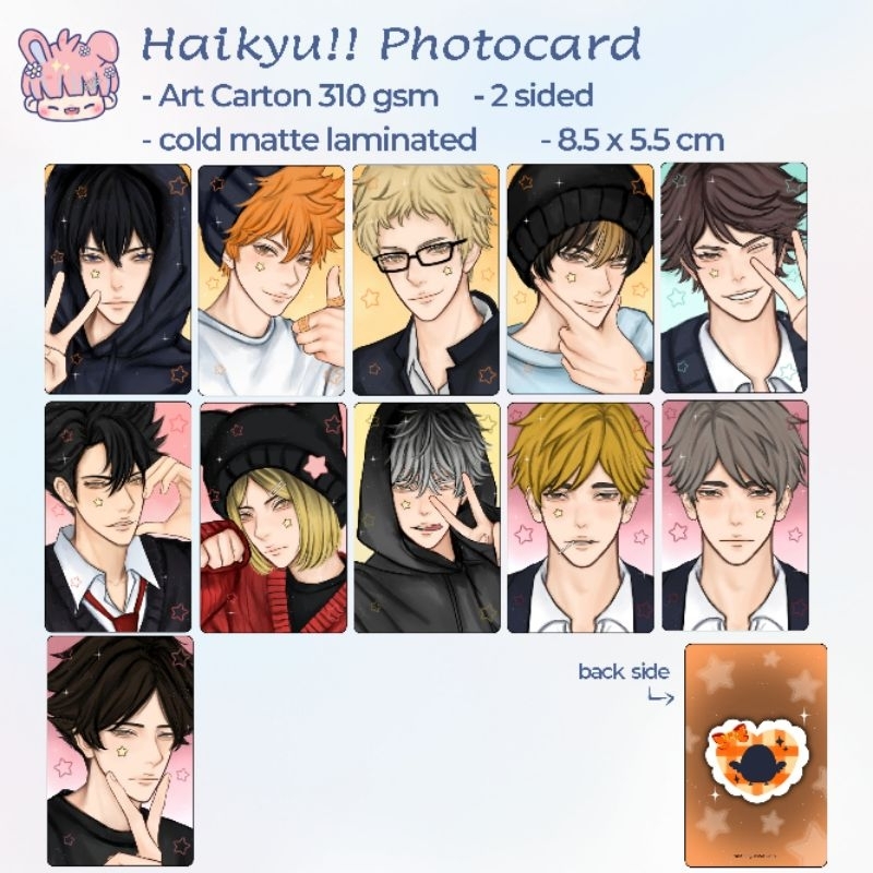 Haikyu Haikyuu Photocard Pc Fanmerch Fanart Polaroid Anime