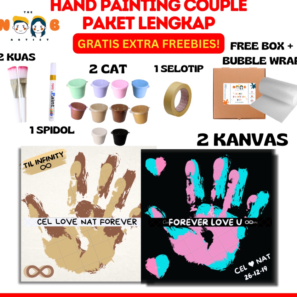 

Promo Max Hand Painting Kit Canvas By The Noob Artist Kanvas Cap Tangan Couple Canvas 2x2 cm Kanvas Lukis Tangan Couple
