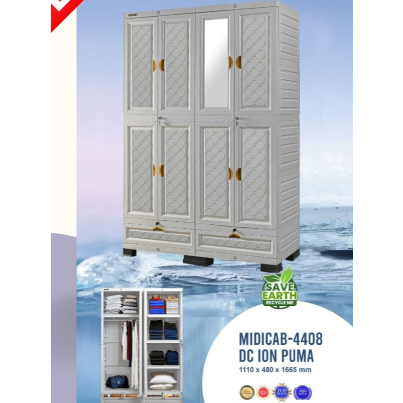 [PROMO] NAPOLLY Lemari pakaian modern plastik Midicab 4408 Puma DC/ Lemari Plastik napolly MIDICAB 4