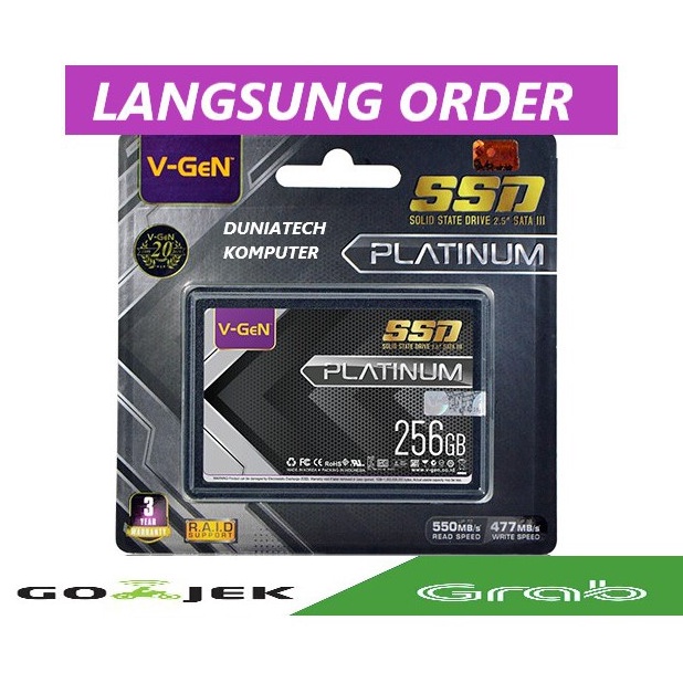 Banyak Dipakai SSD 256GB VGeN SATA 3  SSD Laptop Komputer VGeN 256 GB SATA III