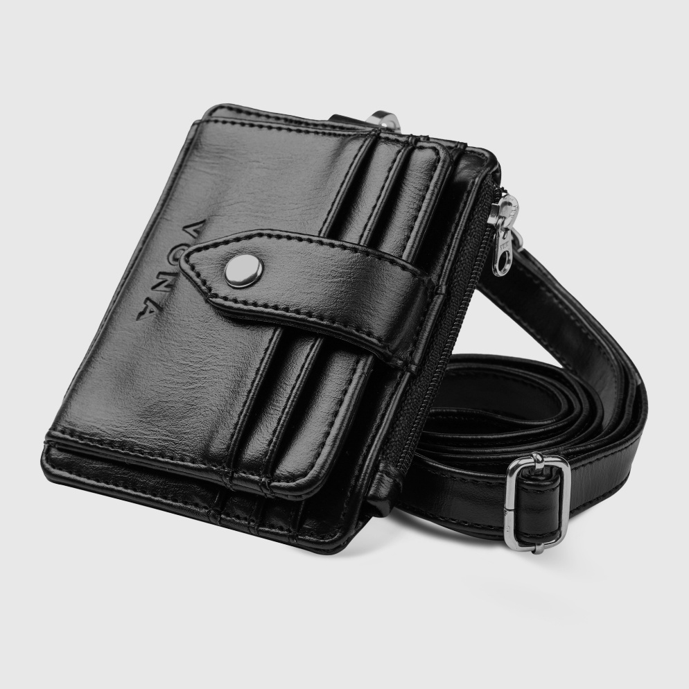Terbaik VONA Xenos Card Holder  Dompet Kartu ID Pria Wanita dengan Tali Lanyard Panjang