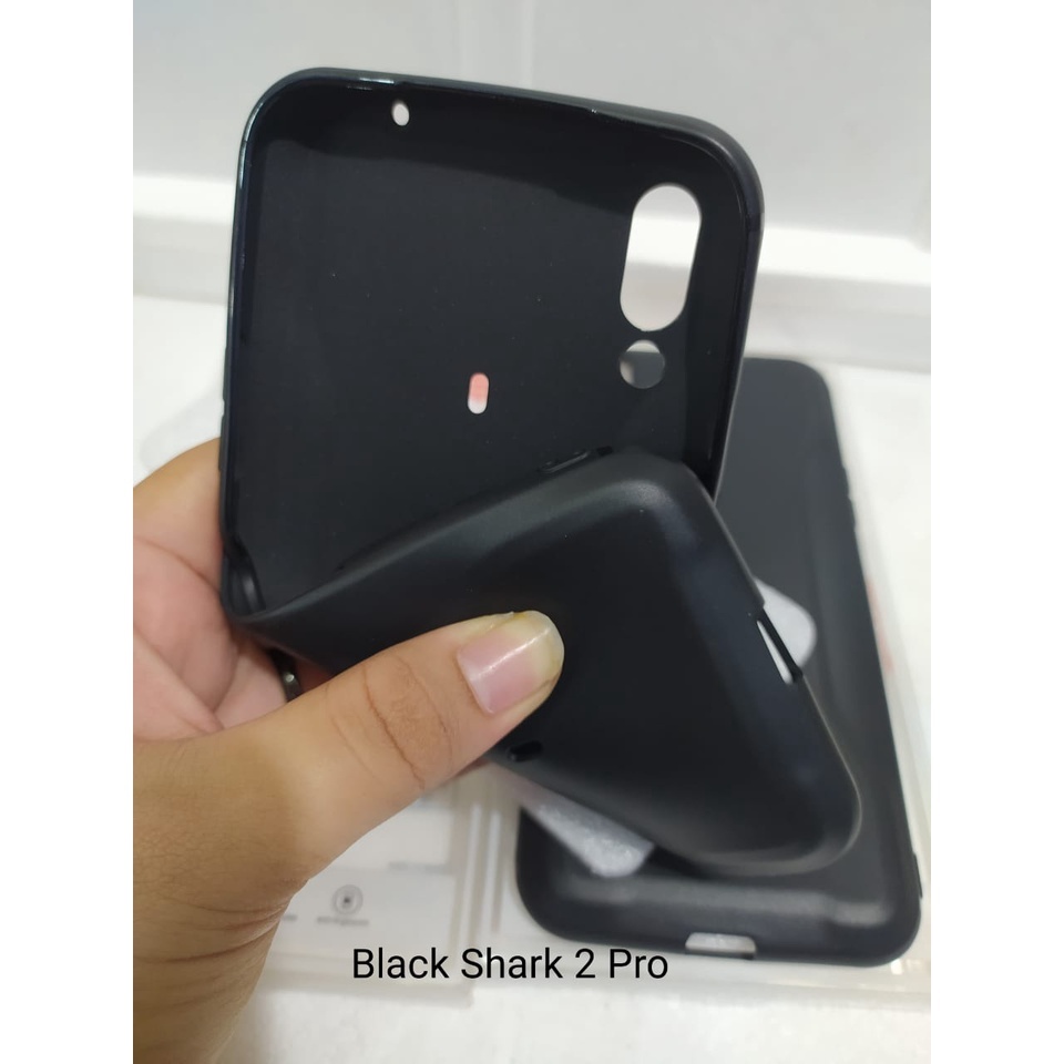 CASE SOFTCASE SLIM BLACK SHARK 2 2 PRO 4 BLACK MATTE PROTECT CAMERA,CASE PREMIUM BLACK SILIKON HITAM