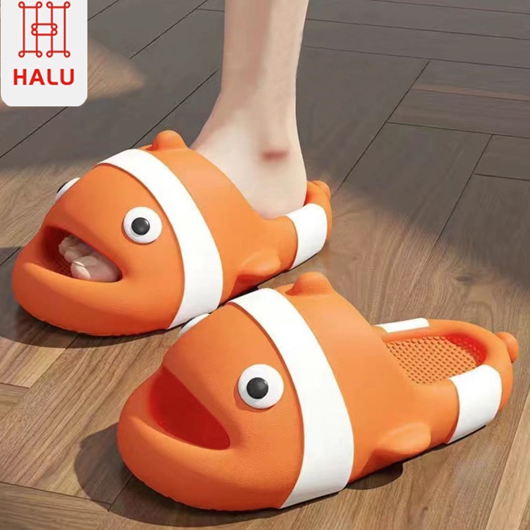 High Quality  HALU Sandal Anak Laki Laki Sandal Slop Motif Ikan Nemo Lucu Prempuan Laki  Laki Size 2