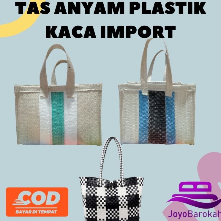 Dijamin puas Tas Anyaman Plastik Kaca Premium Import