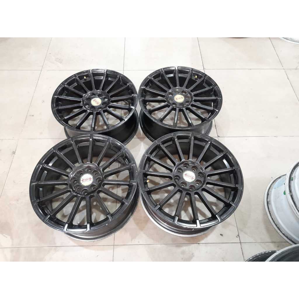 Velg mobil bekas racing jari-jari ring 17 lebar 7,5 et42 pcd 8x100/114,3