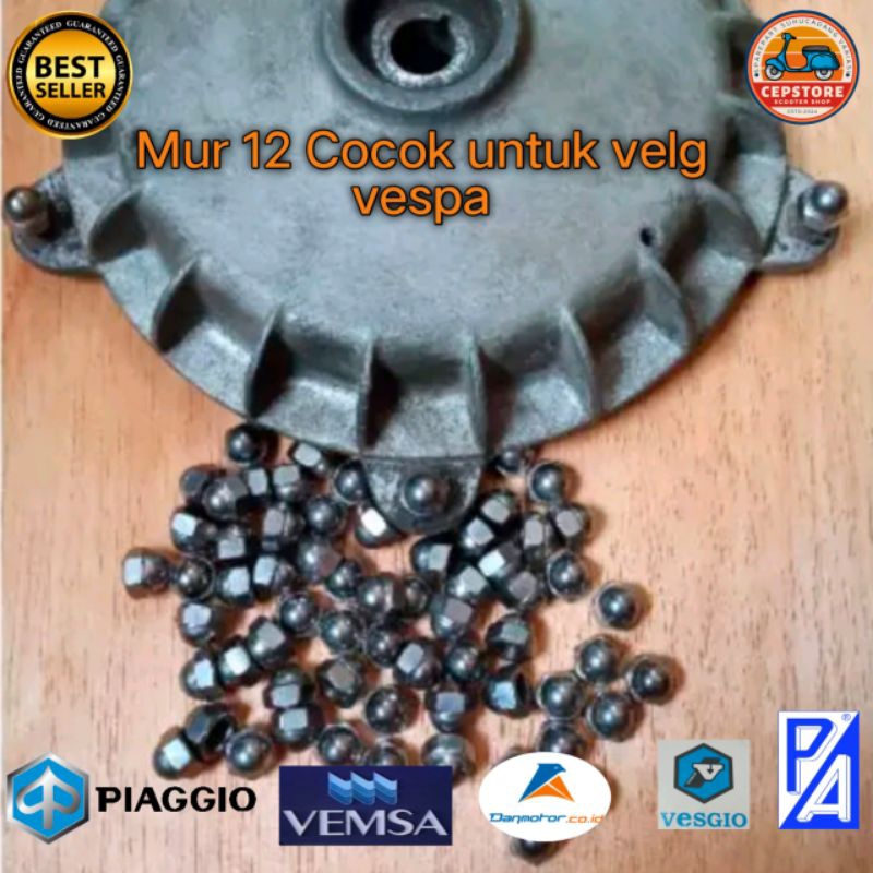 mur 12 Cocok untuk velg vespa