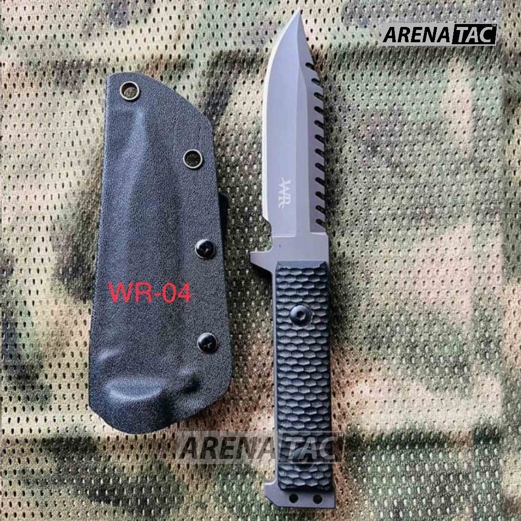 Arenatac - Pisau Camping Tactical Knife kydex Holster - WR04