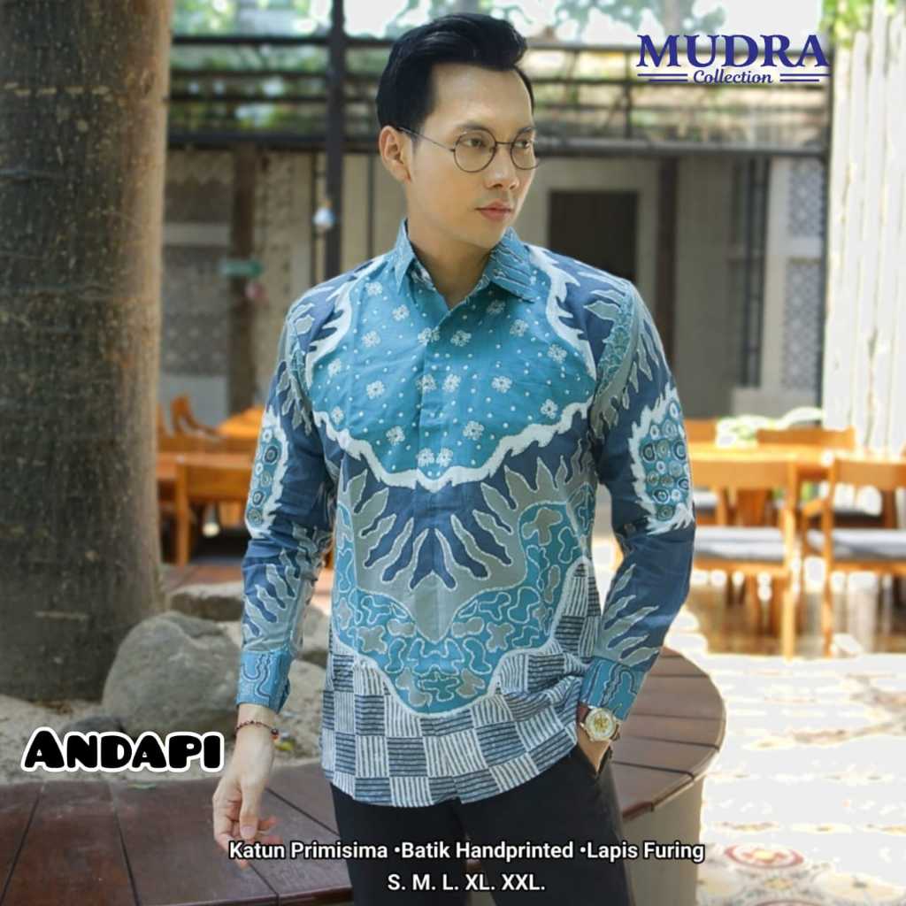 Batik Mudra Collection / Batik Pria Lengan Panjang / Batik Terbaru / Andapi / Mudra Hijab