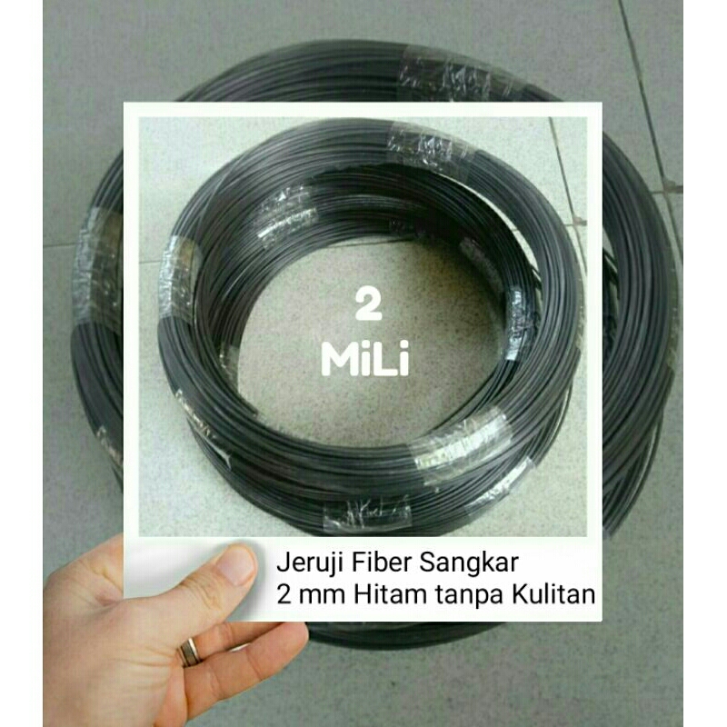 Jeruji Ruji Fiber 2 mm Hitam Non kulitan