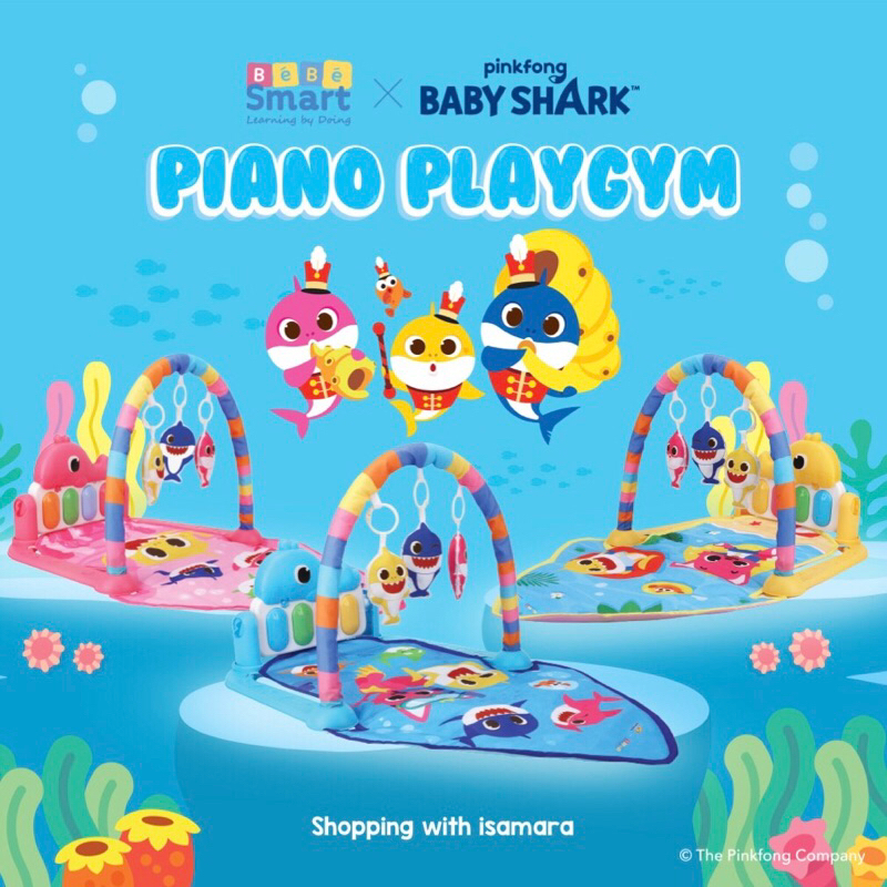 Bebe Smart x Pinkfong Baby Smart Piano Playgym / Mainan Bayi Tendang Kaki