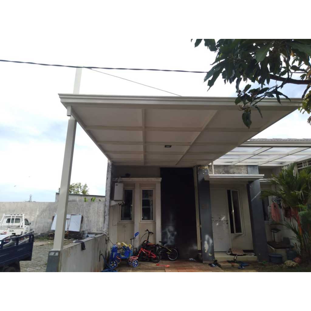 KANOPI MINMALIS ATAP SPANDEK+GRC