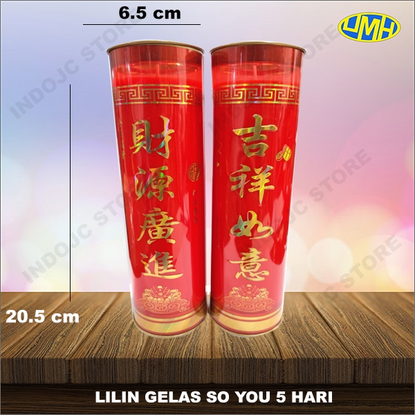 Lilin PUJA Sembahyang SU YOU ASLI Lilin Merah Lilin Butter Candle Lilin Mentega Lilin Sembayang Lili