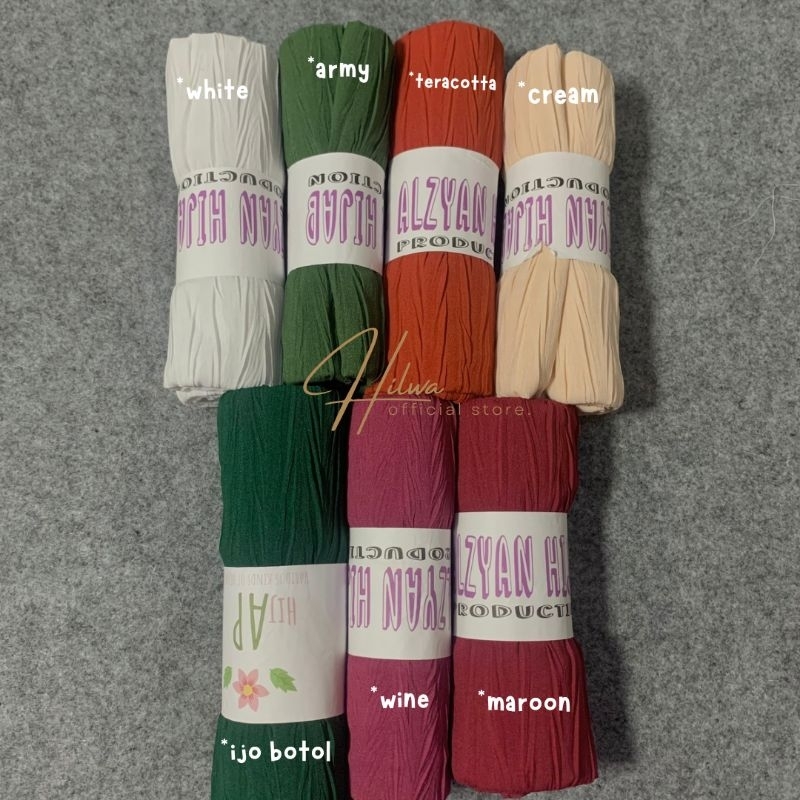 HILWA PASHMINA PADI PREMIUM - HIJAB PASHMINA PLISKET PADI / PASHMINA WANITA PREMIUM / PASHMINA CERUT