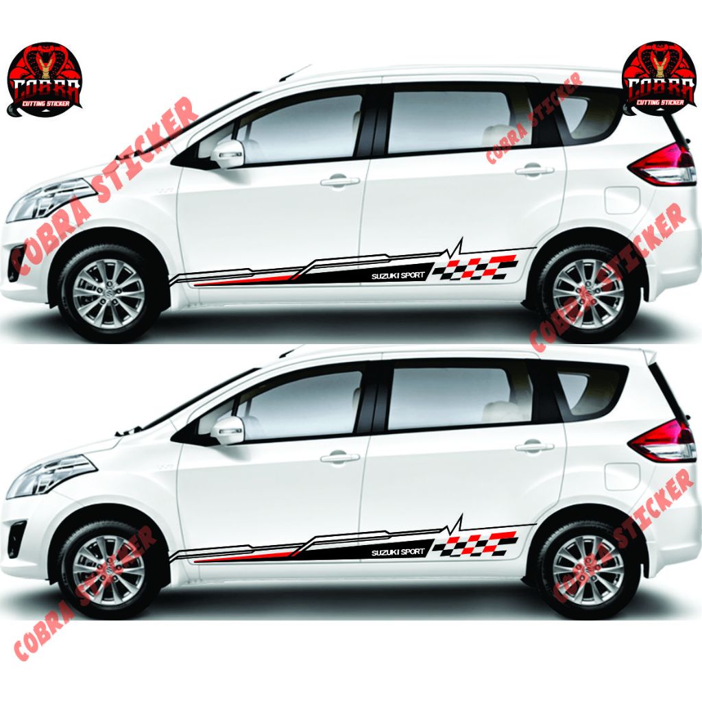 sticker ertiga list body samping mobil suzuki ertiga variasi mobil cutting sticker terbaru