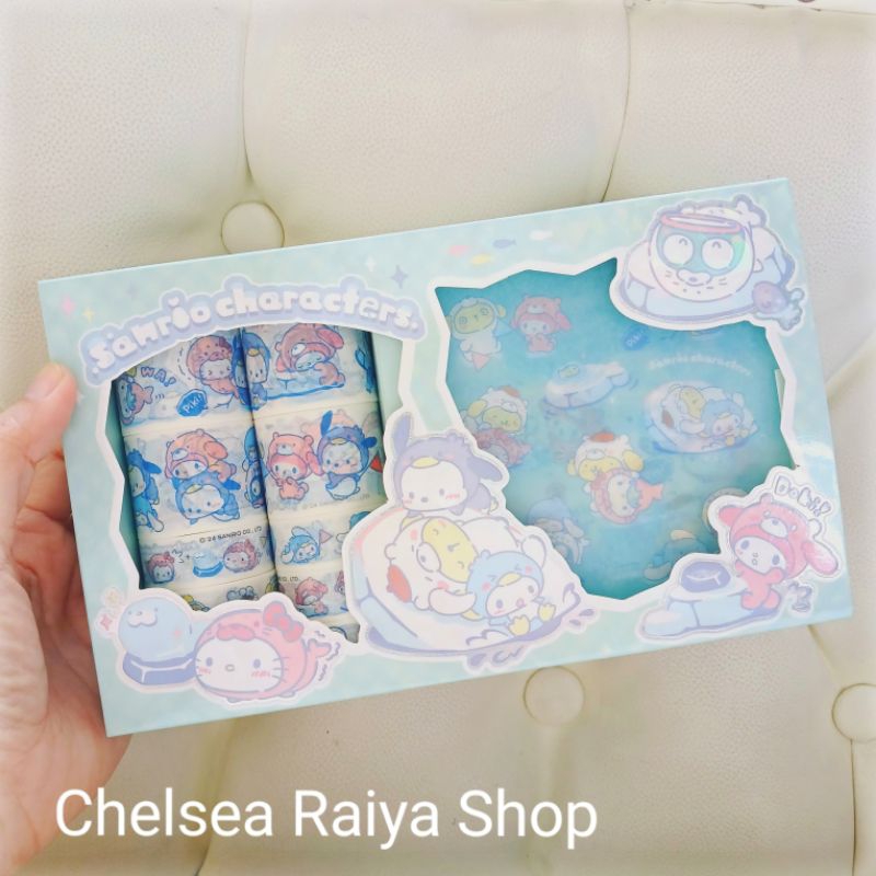 

Washi Paper Tape Stiker Sanrio Cinnamoroll 20pcs Cinamorol Cinamoroll Cinnamonroll Kawaii Original
