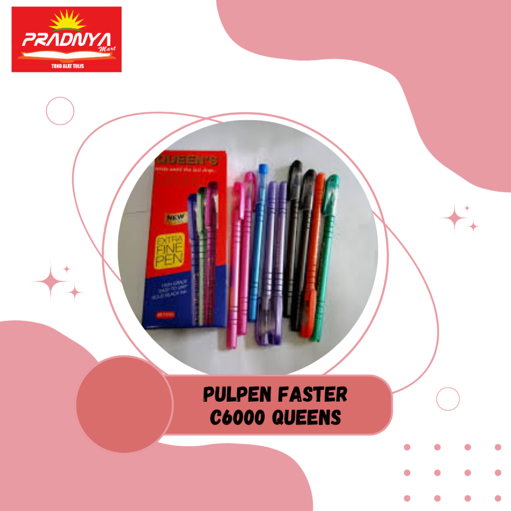 

PULPEN FASTER C6000 QUEENS TINTA HITAM