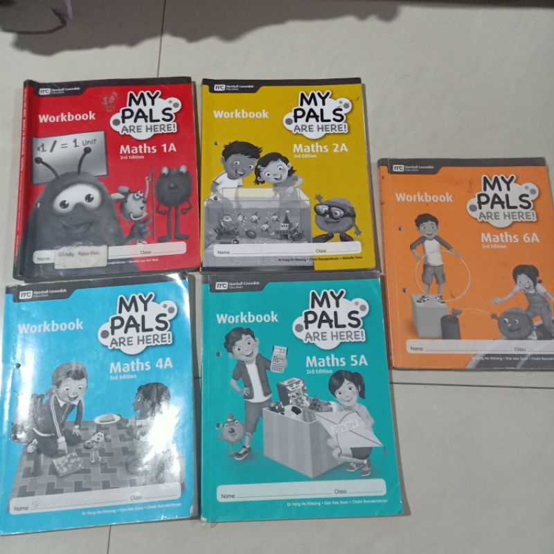 maths my pals work book 2A 2B, 3A, 4A, 5A ,6A