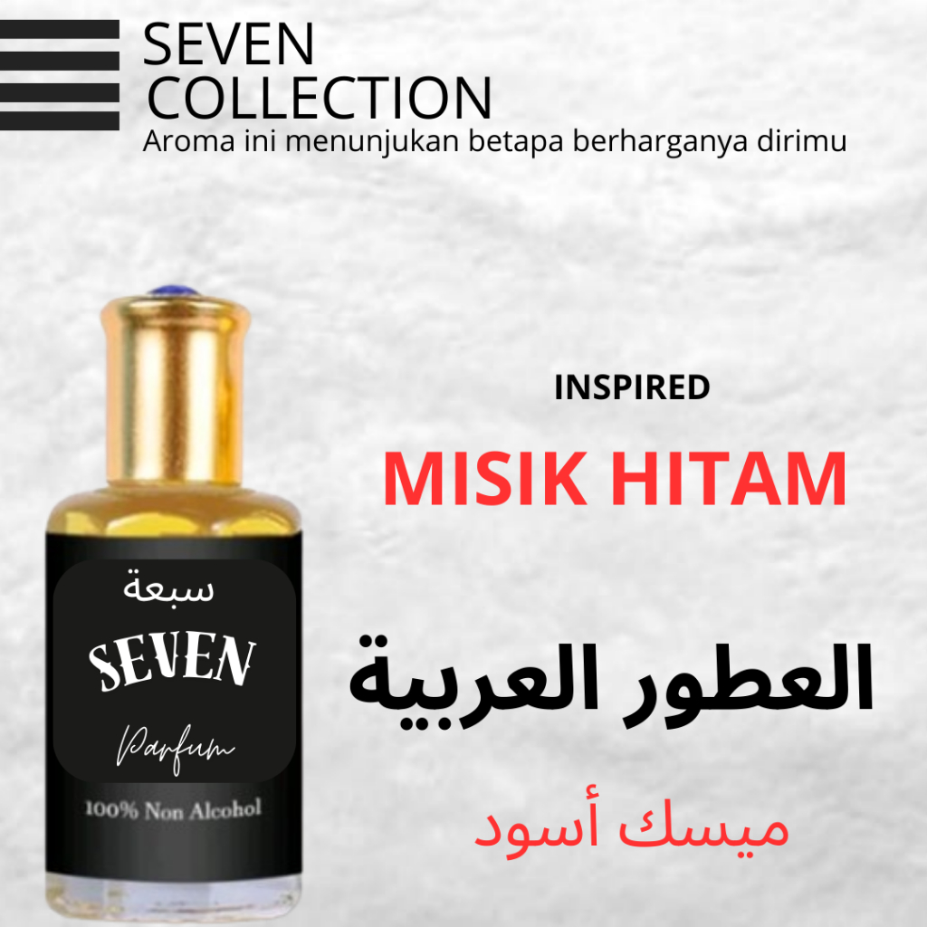 Parfum Misik Hitam Minyak Wangi Sholat Murni Non Alkohol Parfum Ibadah Arab Saudi Tahan 24 Jam 12 ml