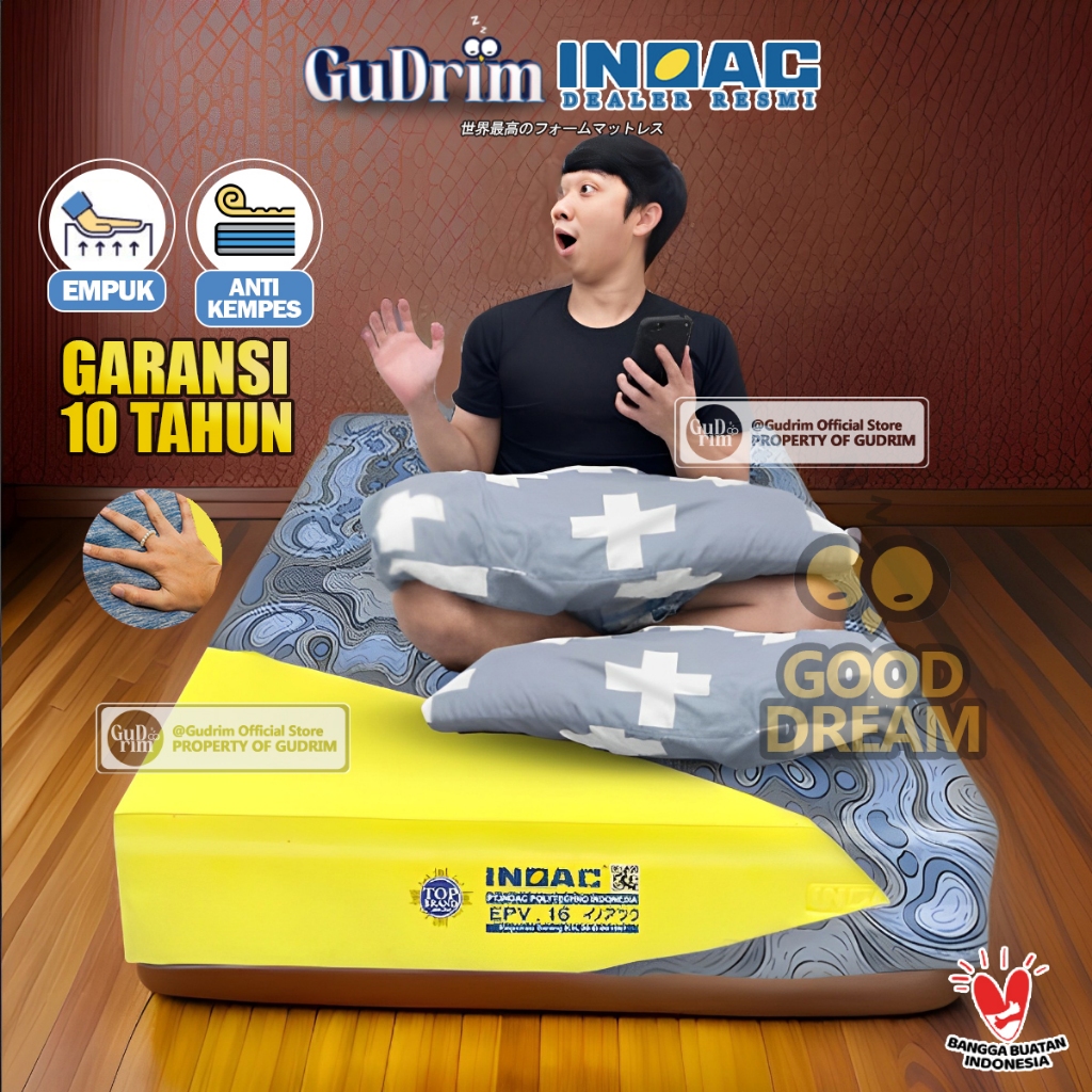 Kasur Busa INOAC Original Garansi 10 Tahun Ukuran 200x200 200x180 200x160 Anti Kempes Kasur Inoac Te