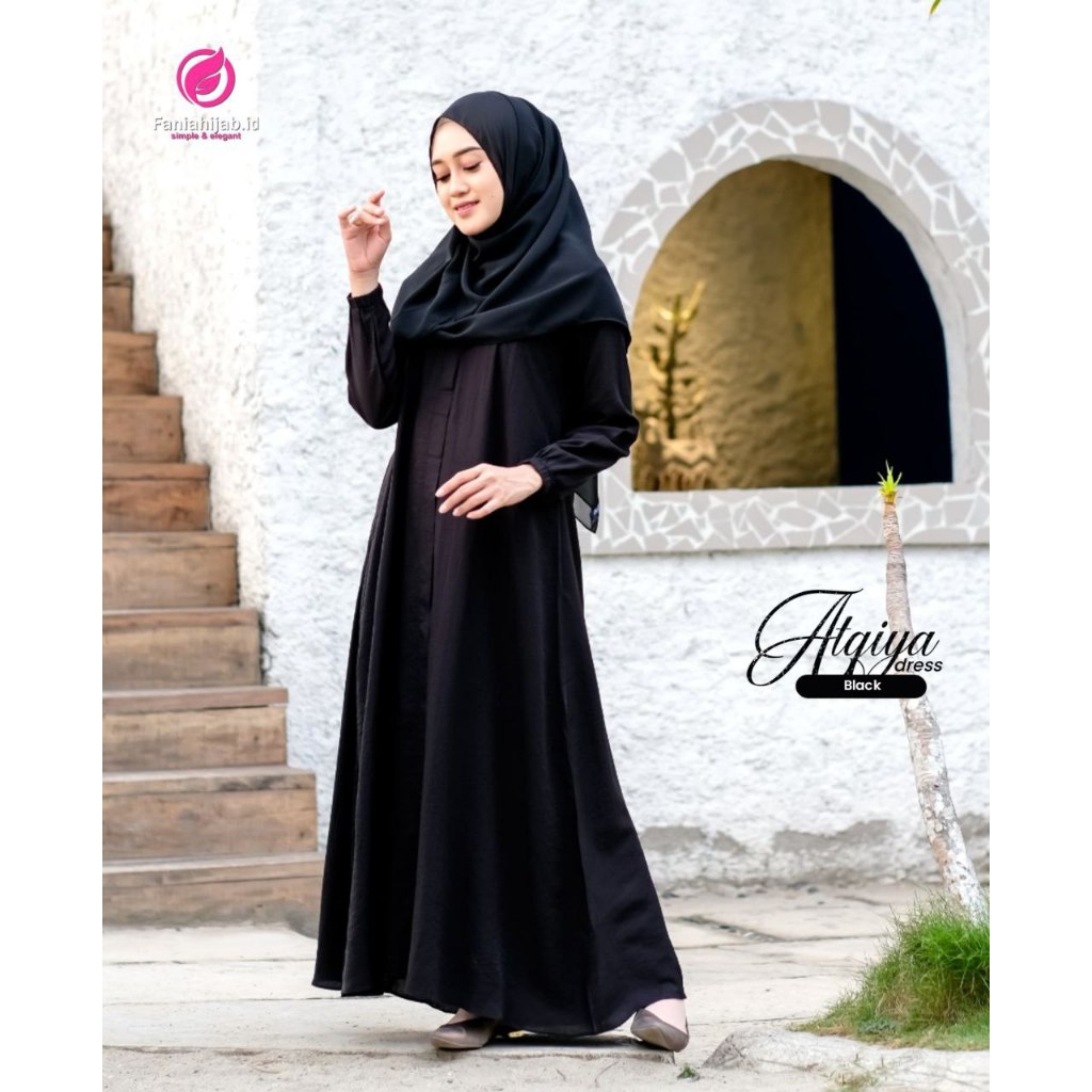 Gamis  Katun  Gamis hitam  Dress  Gamis katun rayon premium  Gamis katun toyobo premium  Gamis hitam