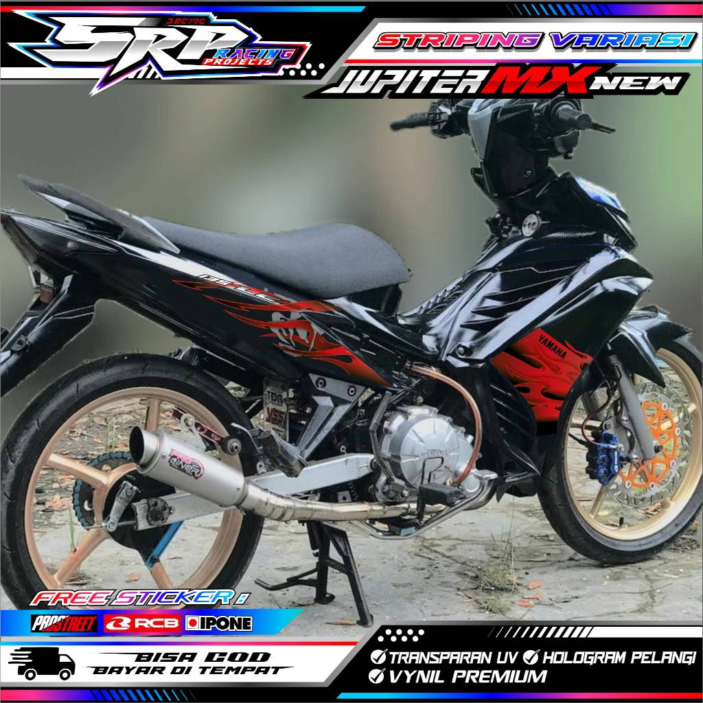 STRIPING VARIASI YAMAHA JUPITER MX 135 NEW / STICKER LIST MOTOR JUPITER MX 135 NEW