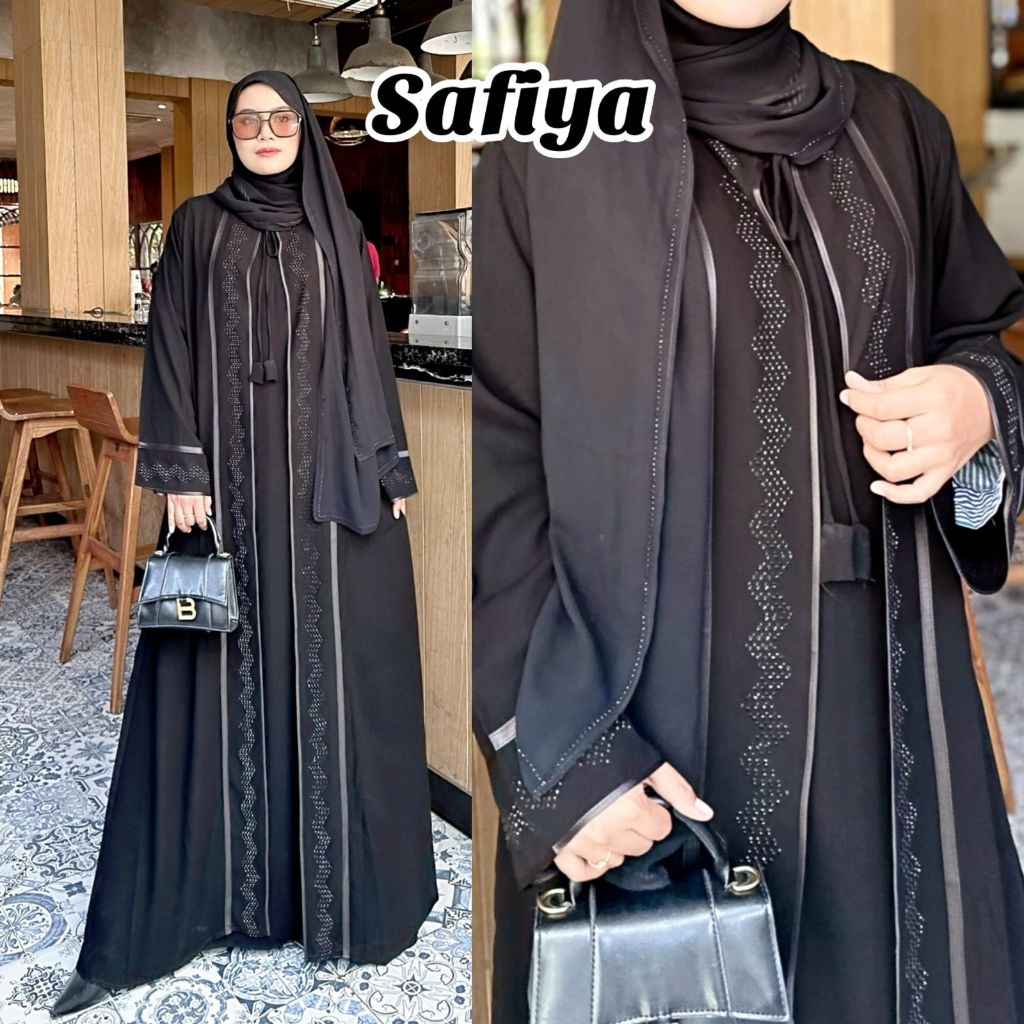 Abaya Hitam Turkey Gamis Dress Arab Saudi Turki India Dubai Safiya