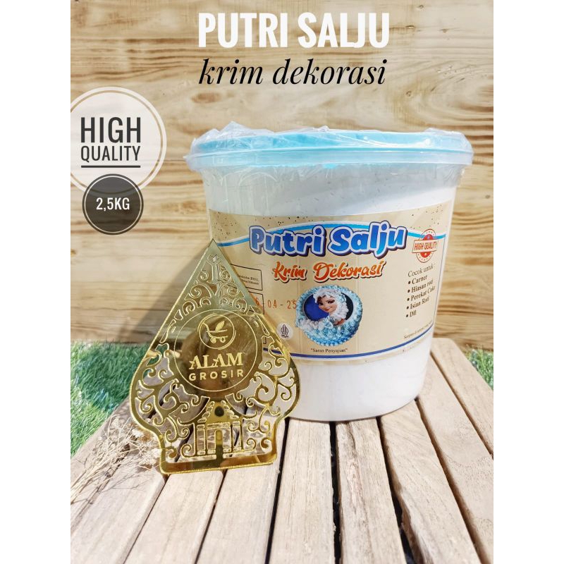 

1 Toples Buttercream Krim Dekorasi Putri Salju 2,5kg& 5kg