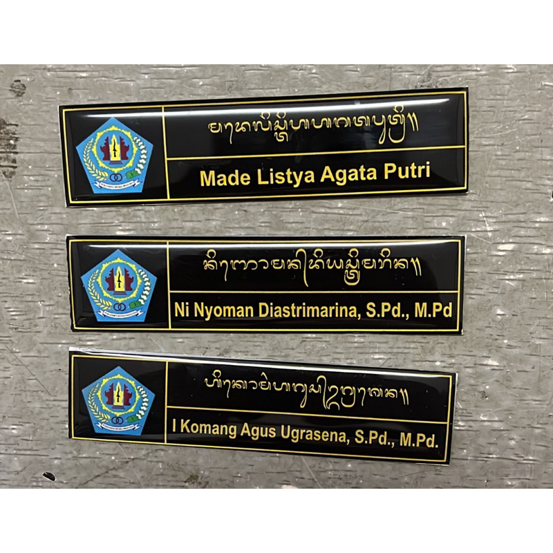 

Name Tag Resin