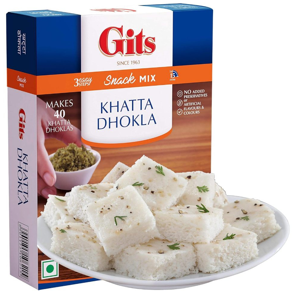

GITS INSTANT KHATTA DHOKLA SNACK MIX 200G / Instant India Snack Mix