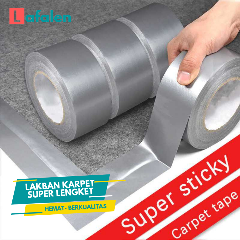 Lakban Kain Multifungsi Lakban Karpet Cloth Tape Writeable Super Kuat Silver
